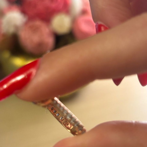 Swarovski ring new, size 50, pink gold