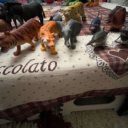 Plastic animals used, set of 30, farm jungle sea