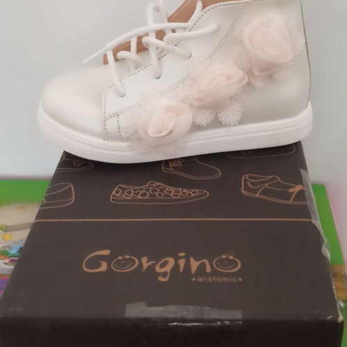 Gorgino anatomic boots new, beige pink, size 24, baptism suitable