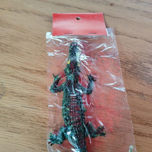 Biokonto rare rubber crocodile toy 60s new in original packaging