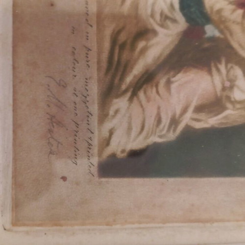 Miss Croker hand-colored collectible engravings, set of 2