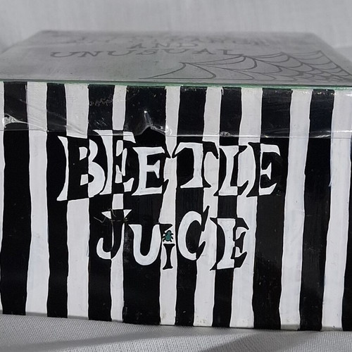 Hand-painted BeetleJuice cup with spoon custom made