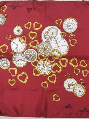 Maurice Lacroix σπάνιο φουλάρι "Love of Clocks" σαν καινούργιο, μεταξωτό