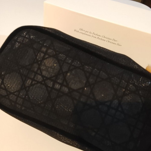 Dior Beauty Black Mesh Monogram Pouch new with box