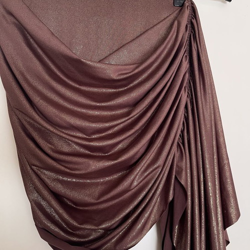 Metallic shimmer asymmetric skirt, size S