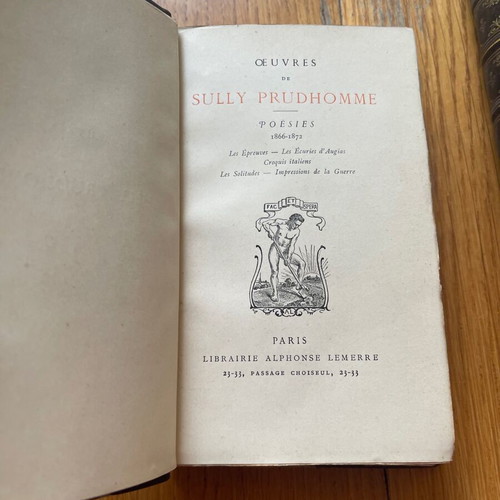 Oeuvres de Sully Prudhomme Poésies 3 volumes used, French
