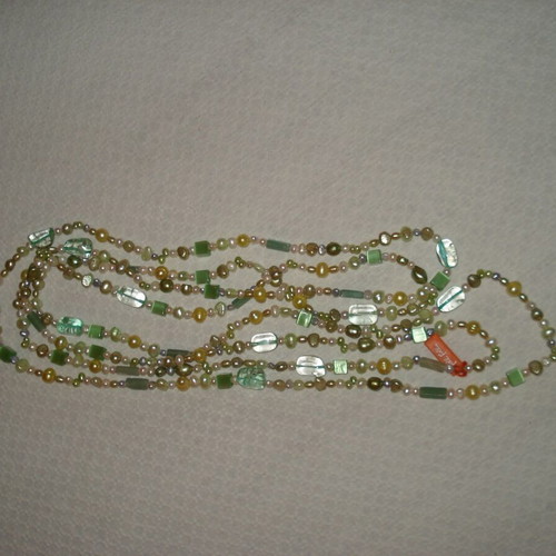 Folli Follie women's necklace with multicolored pearls 250cm like new
