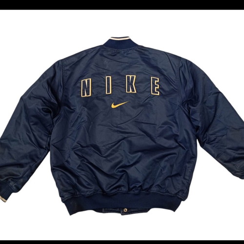 Nike Varsity Bomber Jacket used, navy and gold