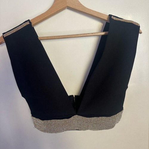 Evening top used, size S, black