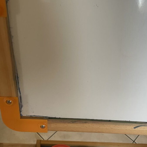 Double-sided magnetic and chalkboard with letters and numbers