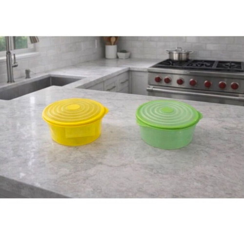 Tupperware Flexi Bowl 1.9 Liters new, set of 2 yellow and green