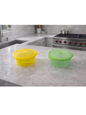 Tupperware Flexi Bowl 1.9 Liters new, set of 2 yellow and green