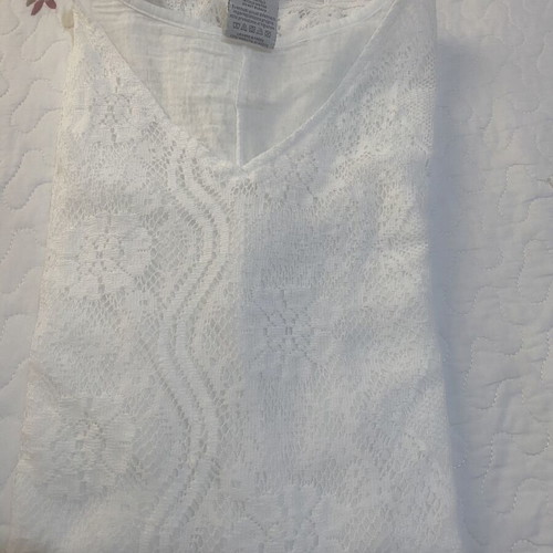 White Lace Sleeveless Tunic Top Cover-Up one size like new