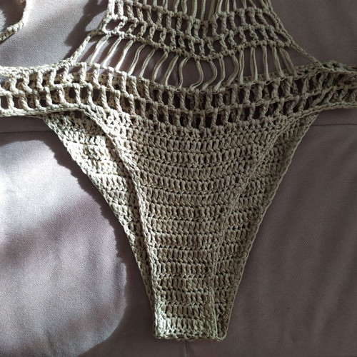 Knitted one-piece swimsuit new, size S, beige