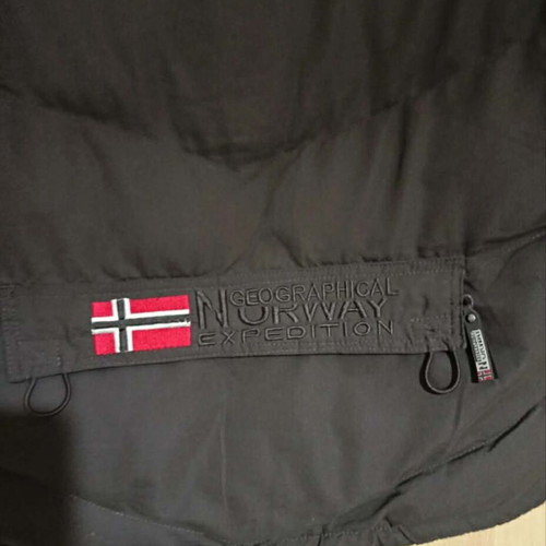 Geographical Norway reversible sleeveless jacket used, white and brown