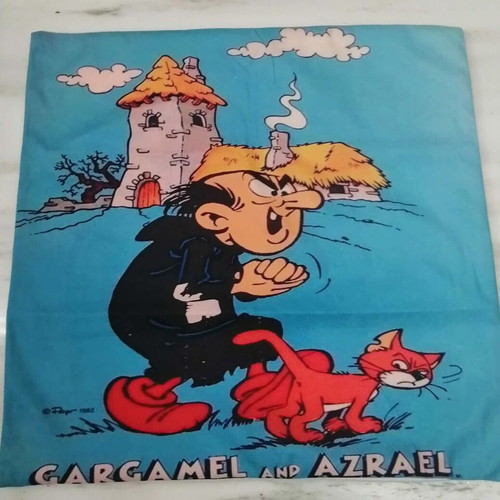 Decorative pillowcase Gargamel and Azrael 45x45cm new