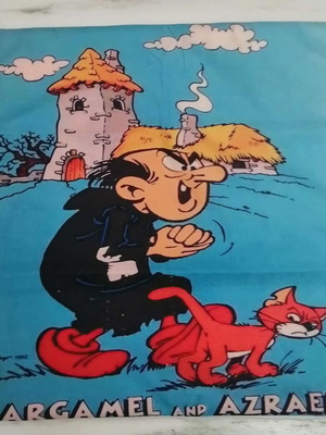 Decorative pillowcase Gargamel and Azrael 45x45cm new