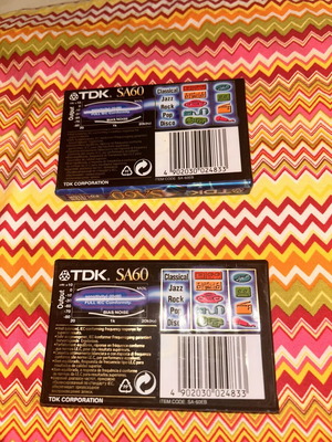 TDK SA 60 cassette tapes, new, pack of 2, Type II High Position