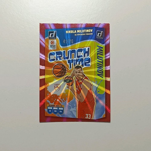 Milutinov Olympiakos Panini Euroleague Crunch Time like new