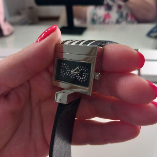 Dolce & Gabbana women's double-sided wristwatch like new, black and silver