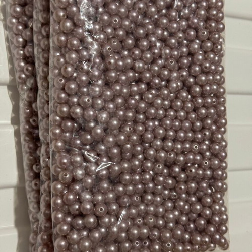 Plastic PVC pearl bead 10 mm cappuccino new, 100 g