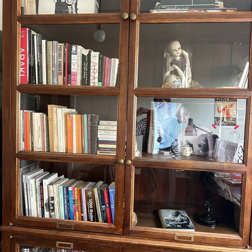 Solid Beech Display Bookcase like new