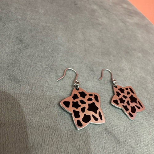 Folli Follie silver double-sided earrings new, black details