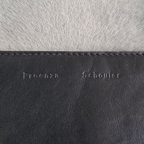 Proenza Schouler PS Elliot Fur and Leather Colorblock Clutch Bag used