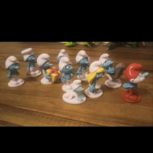 Smurfs Collection New, 12 Handmade Hand-Painted Figures