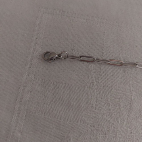 Bracelet from stainless steel like new, silver color, length 17+5 cm