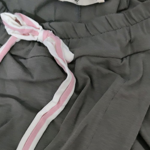 Cotton skirt medium gray with slits and closed bottom like palazzo