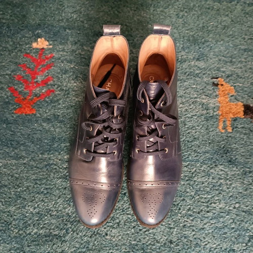 Chaniotakis blue ankle boots like new, size 39