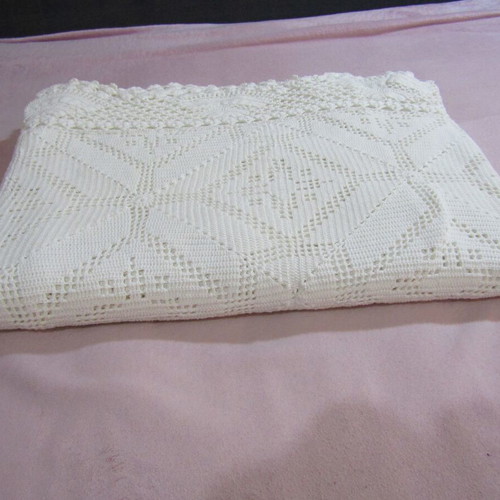 Vintage lace bed cover 170×200 cm, like new, white