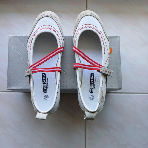 Women's ballerina shoes like new, size 37, white and red