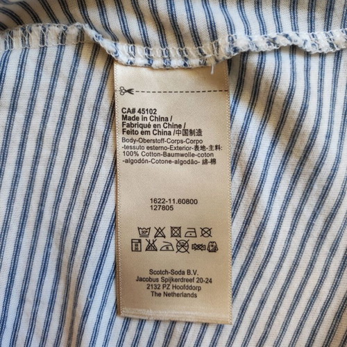 Maison Scotch Blue and White Striped Ribbed Tank Top XS like new