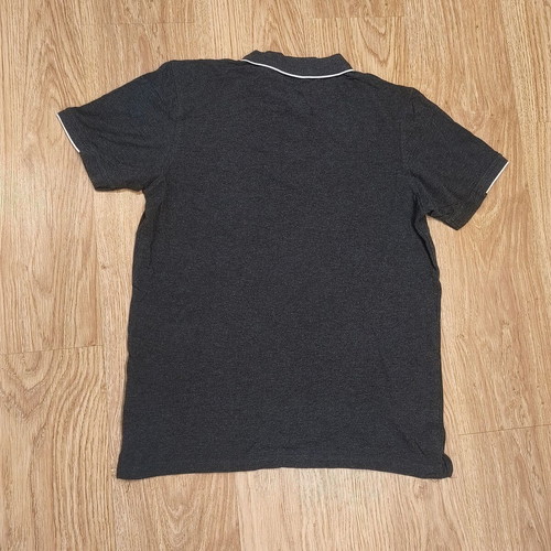 FC Bayern Munich Polo Shirt Mens Size L charcoal grey cotton used