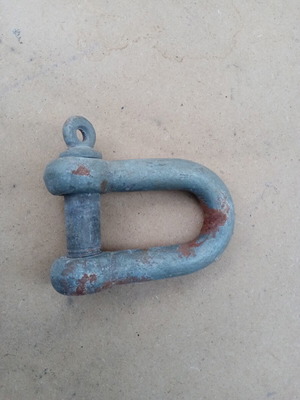 Nautical D-type shackle, 20mm diameter