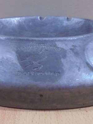 Famous Grouse scotch whisky promotional aluminum ashtray used