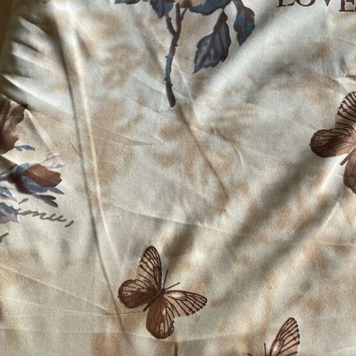 Fabric new beige with brown roses cotton 2.60x3.60 m