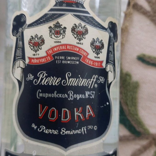 Smirnoff Vodka Blue 1980 New