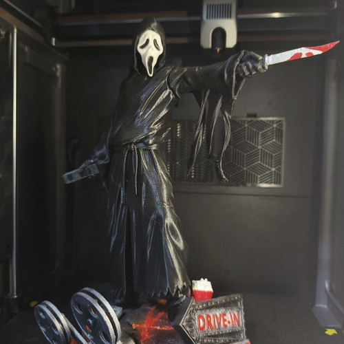 Ghostface Scream Figure 35cm custom 3D printed hand-painted like new