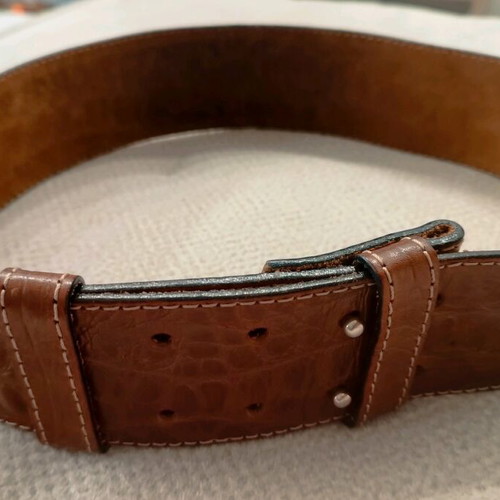 Marja Kurki leather belt brown like new, size 80