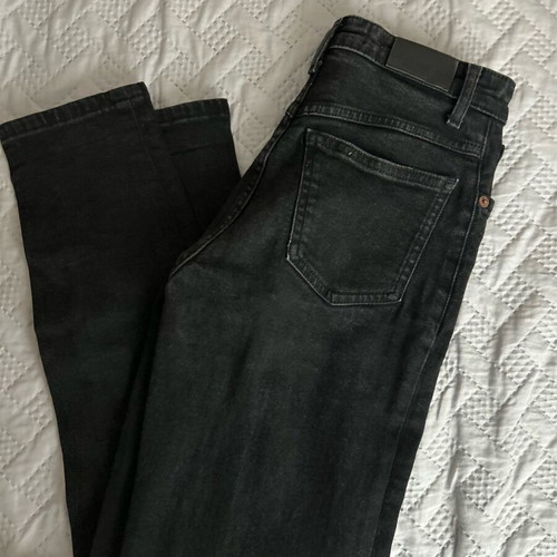 Mango high-waisted jeans used, black, size XXS