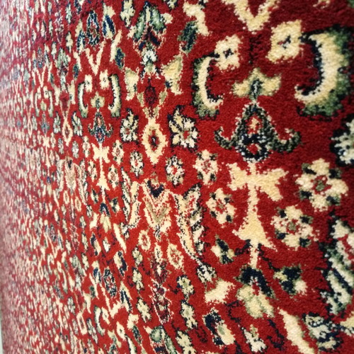 Biokarpet wool rug 2.50x3.00 new with burgundy color