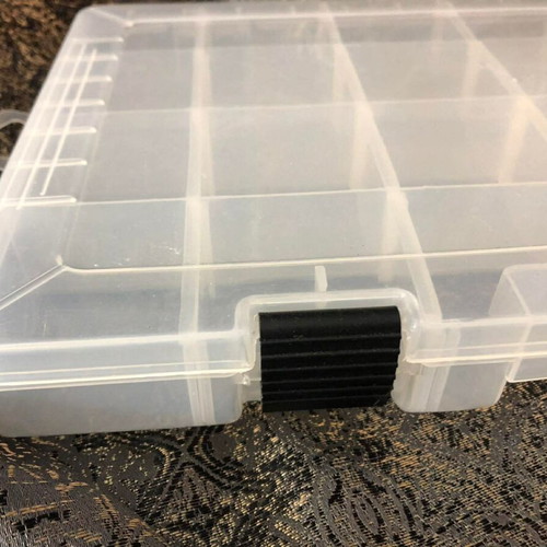 Transparent plastic organizer new with 24 compartments 35x22x5 cm