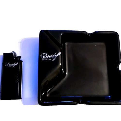 Davidoff lighter and ashtray set new in luxury case