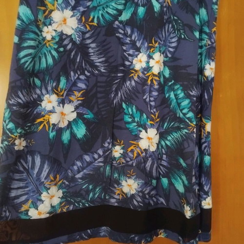 H&M floral dress with sheer panels like new, blue and purple