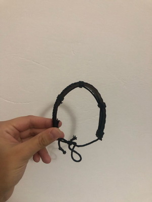 Leather black bracelet new from Turkey