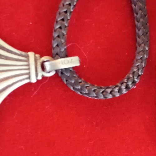 Zolotas silver pendant 950 used, gold plated with cord