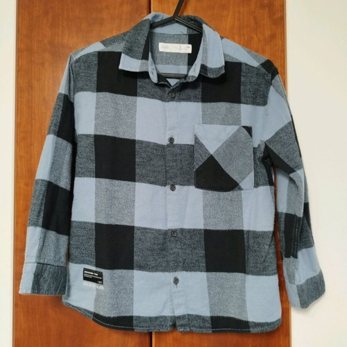 Zara kids shirt plaid flannel like new, size 122 cm